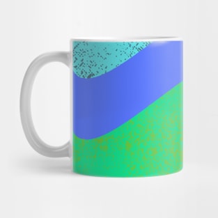 blue green water waves design Mug